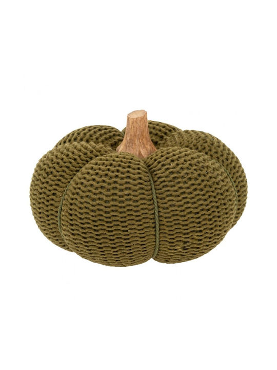 Green Fabric Pumpkin 17x17x12cm