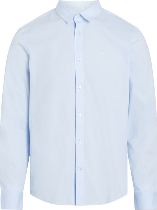 Long-sleeved Cotton Shirt Sky Blue