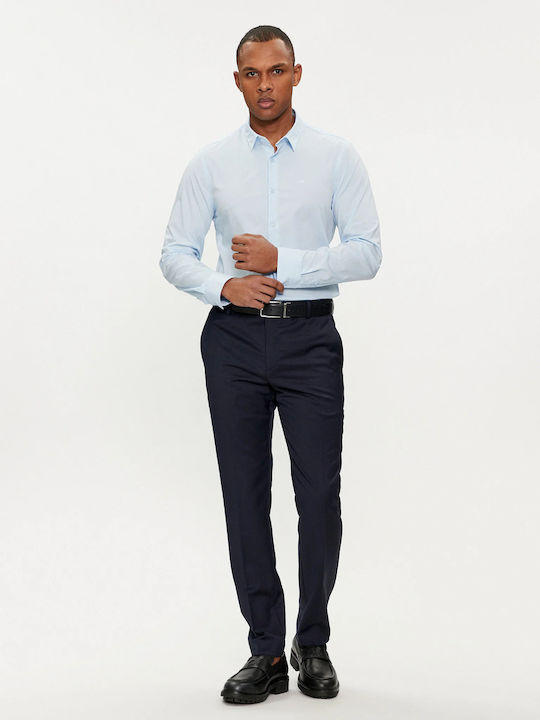Long-sleeved Cotton Shirt Sky Blue
