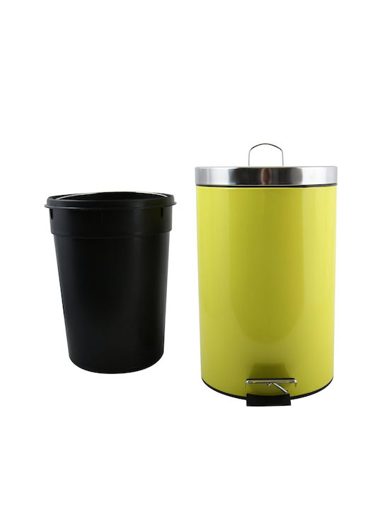 HL144 Inox Badezimmer Mülleimer 5Es Gelb