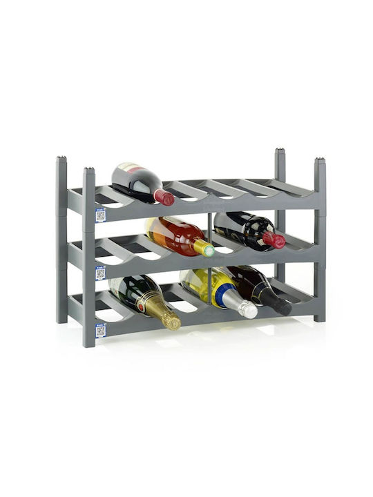 Rotho Vario Tabletop Wine Rack 6 Bottle S Grey Rotho Vario Tabletop Wine Rack 6 Bottle S Grey