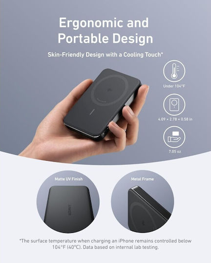 Anker MagGo MagSafe Power Bank 10000mAh 15W Μαύρο
