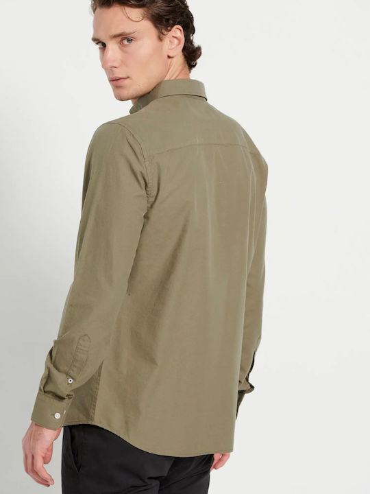 Funky Buddha Cotton Shirt Khaki