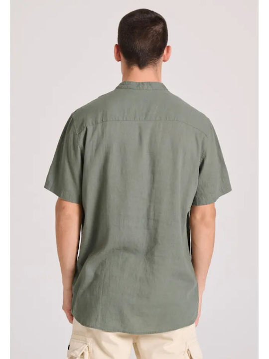 Funky Buddha Linen Shirt Green