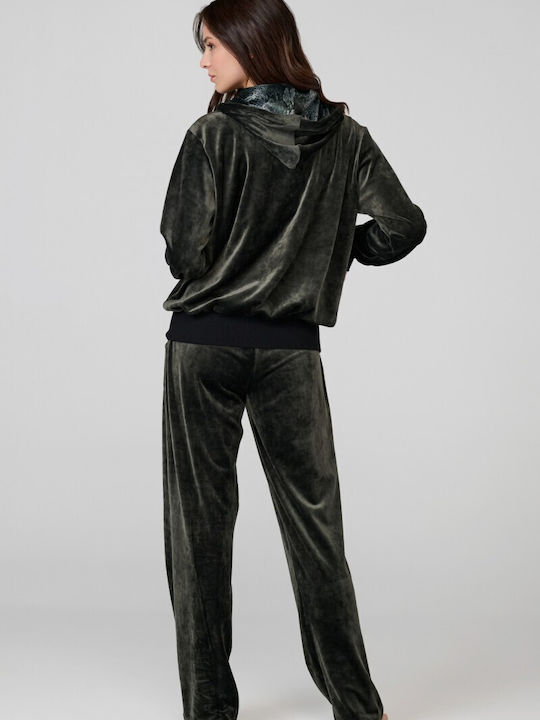 Penky Sweatsuit Velvet Haki