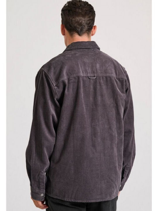 Funky Buddha Overshirt Corduroy Shirt Anthracite