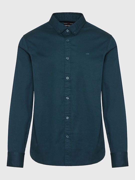 Long-sleeved Cotton Shirt Green
