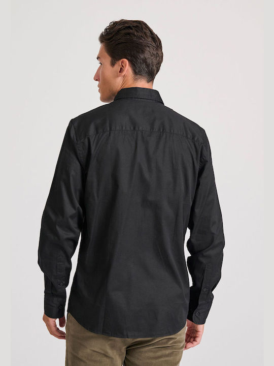 Funky Buddha Denim Shirt Black