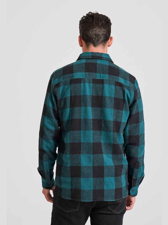 Funky Buddha Flannel Shirt Green