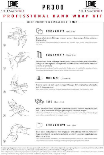 Leone Pro Hand Wrap Kit Misc Accessories Boxing