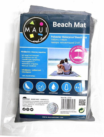 Maui & Sons Plastic Beach Mat Gray 190x140cm