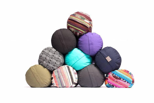 Bolster Yoga Στρογγυλό Μαξιλάρι Γιόγκα Aztec Yogi & Yogini Pure Cotton 60χ16cm