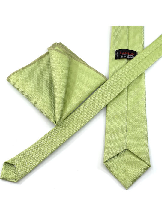 Legend Accessories Herren Krawatten Set Monochrom in Grün Farbe
