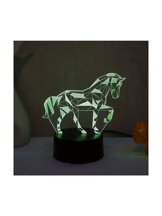 Dekorative Lampe 3D-Illusion Schwarz