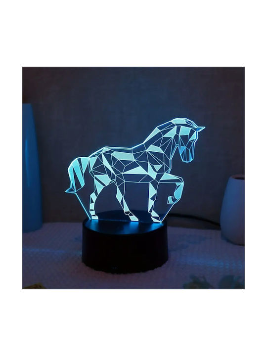 Dekorative Lampe 3D-Illusion Schwarz