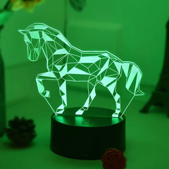 Dekorative Lampe 3D-Illusion Schwarz