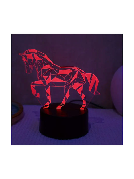 Dekorative Lampe 3D-Illusion Schwarz