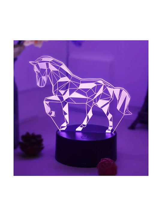 Dekorative Lampe 3D-Illusion Schwarz