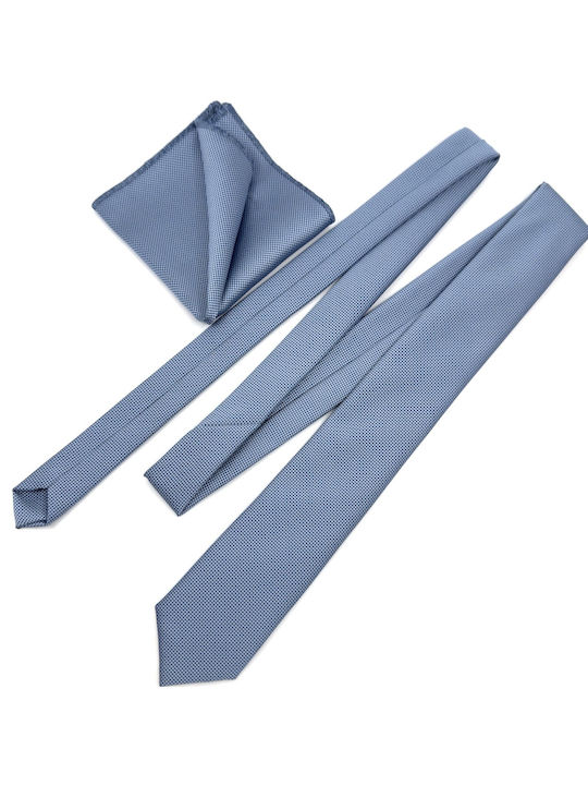 Legend Accessories Men's Tie Set Printed In Light Blue Colour