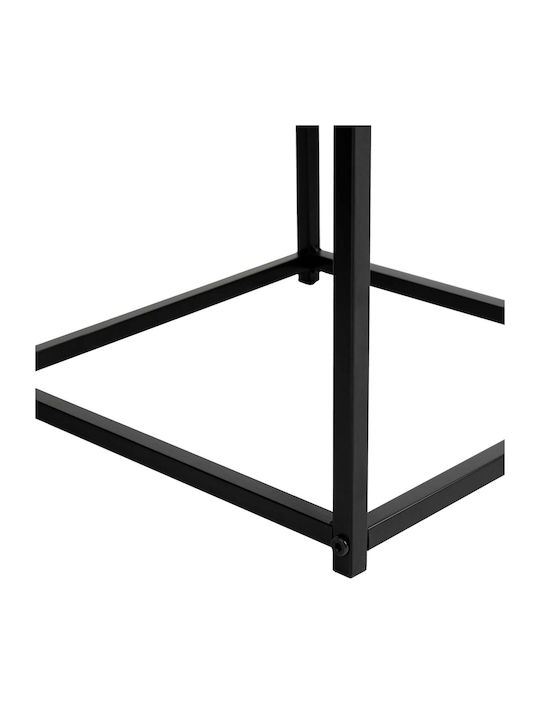 Square Side Coffee Table A-s Jones Metal Black 2 Pieces W37.5xL37.5xH40cm