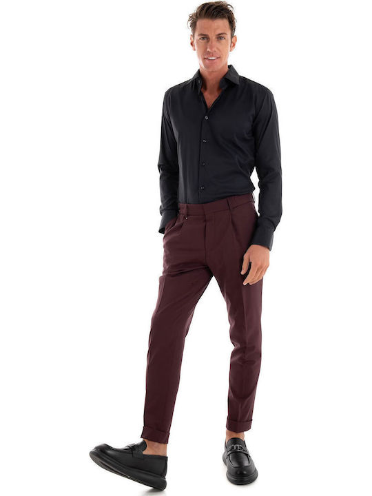 Hank Shirt In Narrow Fit Black