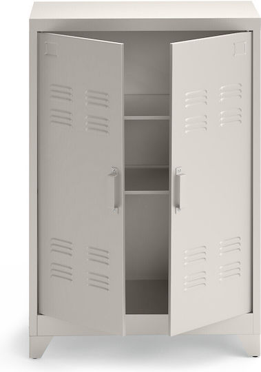 Dulap cu două uși Hiba Metal cu 2 Rafturi 75x33x110cm