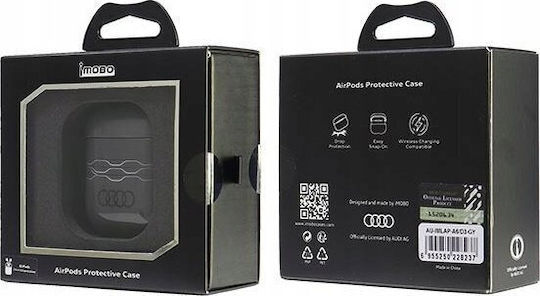 Audi Iml Geometric Pattern Case Silicone / Plastic in Gray color for Apple AirPods 1 / AirPods 2