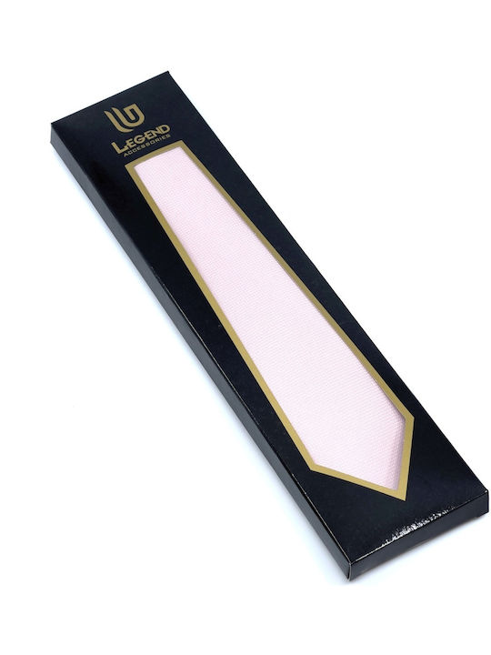 Legend Accessories Σετ Ανδρικής Γραβάτας Μονόχρωμη σε Ροζ Χρώμα
