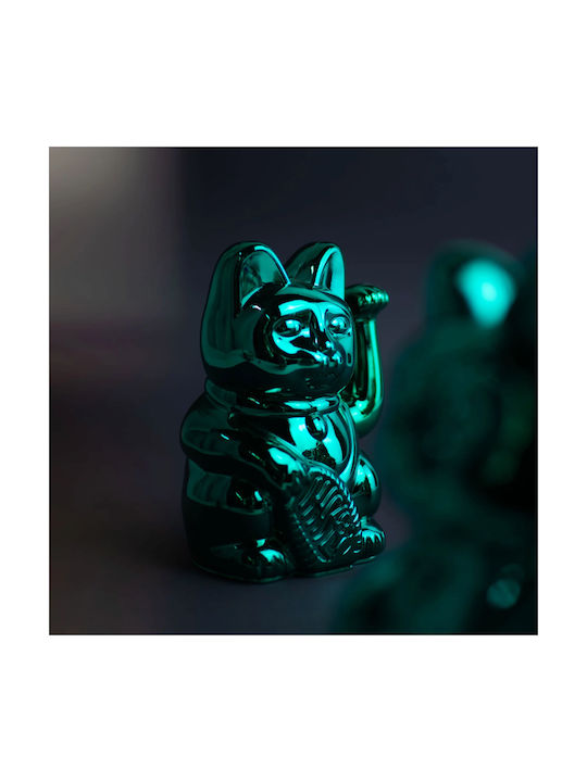 Donkey Decorative Plastic Cat Lucky Cat Cosmic Edition Uranus 8.5x10.5x15 Shiny Teal