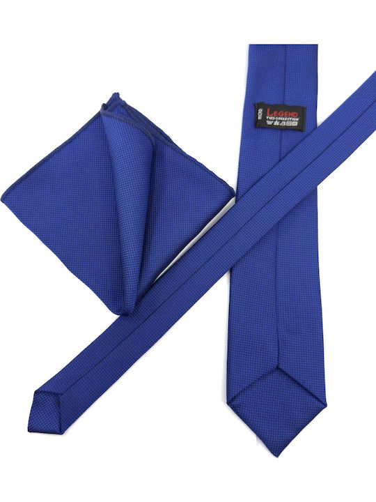Legend Accessories Σετ Ανδρικης Γραβάτας Μονόχρωμη σε Μπλε Χρώμα Legend Accessories Σετ Ανδρικης Γραβάτας Μονόχρωμη σε Μπλε Χρώμα