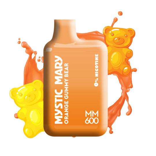 Mystic Mary MM600 Ηλεκτρονικό Τσιγάρο μιας Χρήσης 600 Εισπνοών Orange χωρίς Νικοτίνη 2ml Πορτοκαλί