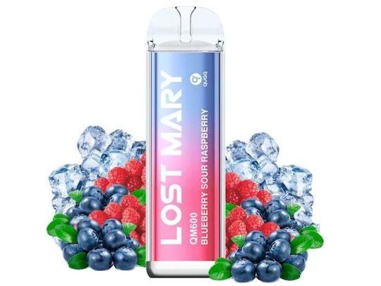 Lost Mary Електронна Еднократна Цигара 600 Вдишвания Blueberry Sour Raspberry 2ml 20mg Син