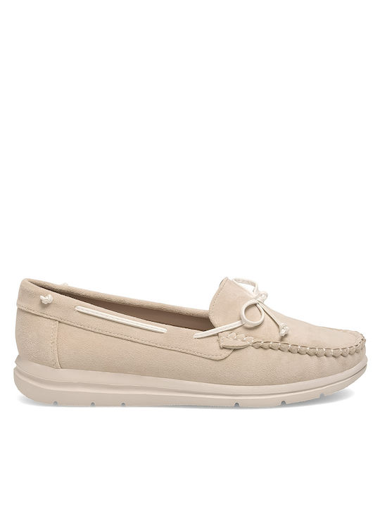 Damen Mokassins in Beige Farbe