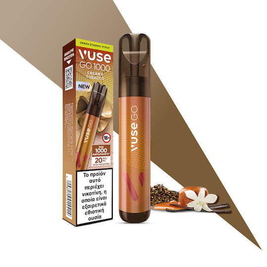 Vuse Еднократна Електронна Цигара 1000 Вдишвания Creamy Tobacco 2ml 20mg Сива