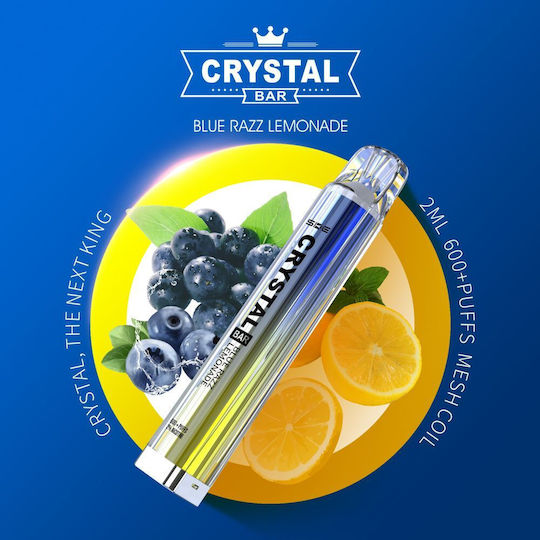 SKE Crystal Ηλεκτρονικό Τσιγάρο μιας Χρήσης 600 Εισπνοών Blue Razz Lemonade 2ml 20mg Μπλε