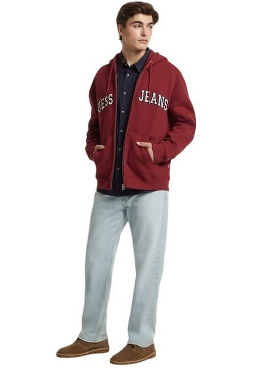 Guess Sweatshirt with Hood Bordeaux