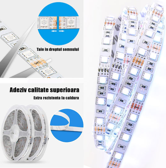 Zafit Rezistent la apă Inteligent Bandă LED Wi-Fi RGB Lumină 10m cu Telecomandă
