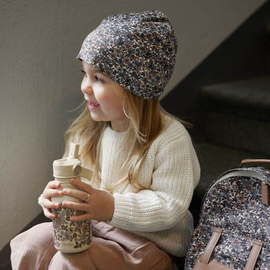 Elodie Details Синя Garden Неръждаема Стомана Детска Бутилка За Вода със Сламка Non Spill Син 350ml