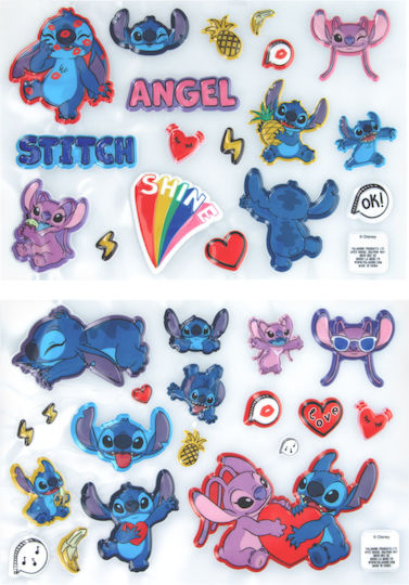 Disney Lilo & Stitch Puffy Σετ Μαγνητάκια Ψυγείου