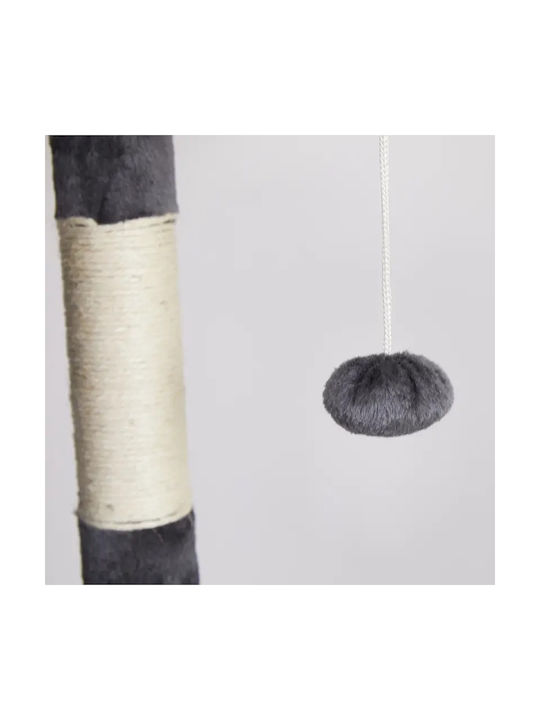 Stâlp pentru zgâriat pisici Copaci pentru pisici Gri 6 niveluri 60x50x170cm