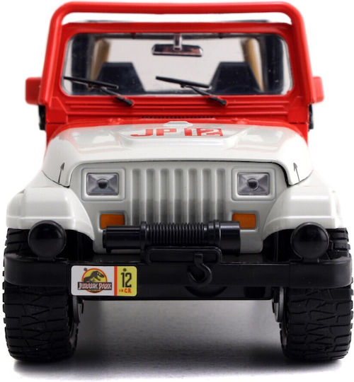 Jada Toys Jurassic World - 1992 Jeep Wrangler Diecast Model (1/24) Figure height 19cm at Scale 1:24
