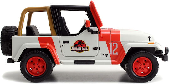 Jada Toys Jurassic World - 1992 Jeep Wrangler Diecast Model (1/24) Figure height 19cm at Scale 1:24