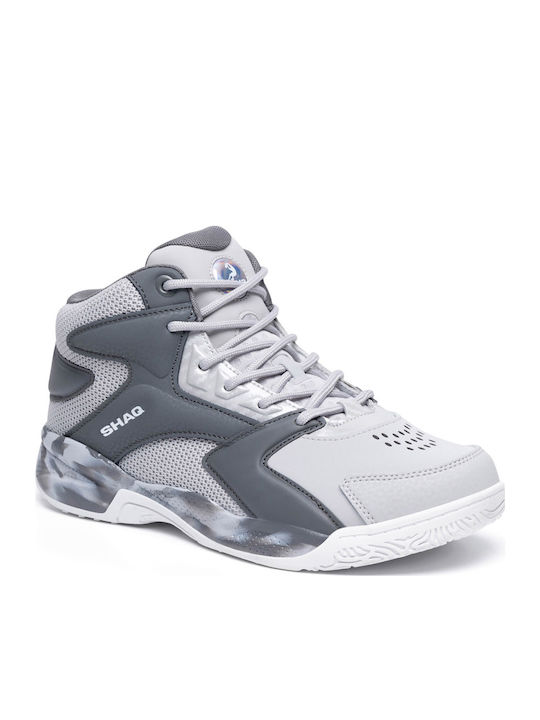 Kids Sports Shoes Basketball with Laces Gray