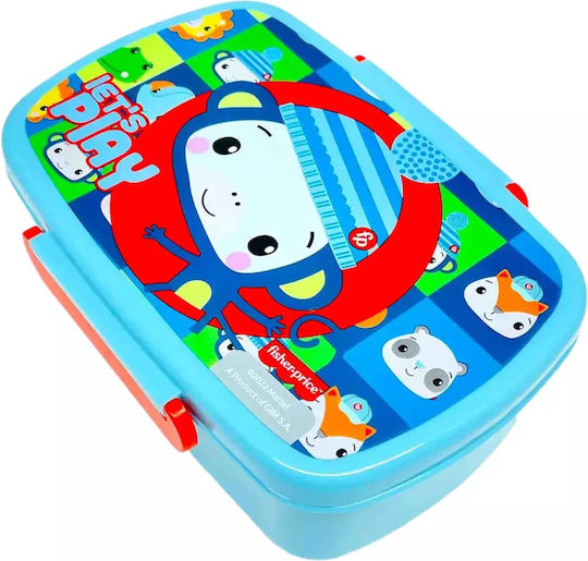 Fisher Price Monkey Plastic Kids' Food Container Blue 571-44265