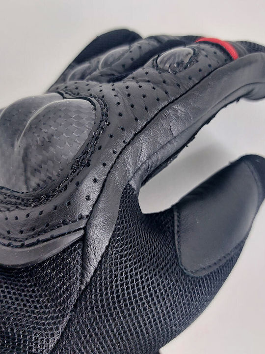 AGVpro Spider Evo 2.0 Carbon Summer Men's Motorcycle Gloves Black/Red