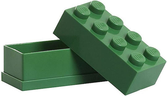 Room Copenhagen Lego Mini Box 8 Plastic Kids' Food Container Green x x 4.3cm