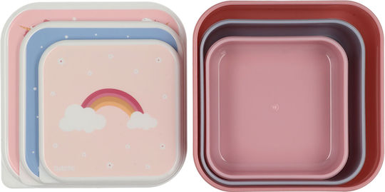 Tutete Plastik Kinder Lunchset Einhörner Rosa