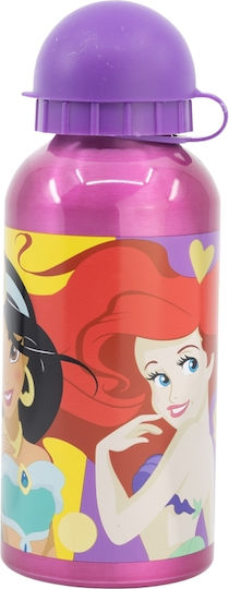 Disney Princess Παιδικό Παγούρι Disney Princess Σιλικόνης Φούξια 400ml