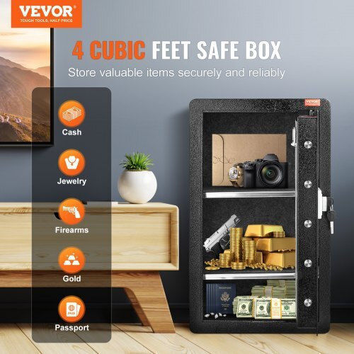 Vevor Tresor mit digitalem Schloss Abmessungen H70xB42xH38cm mit Gewicht 24.8kg DMBXXLS3139C2FQ89V9