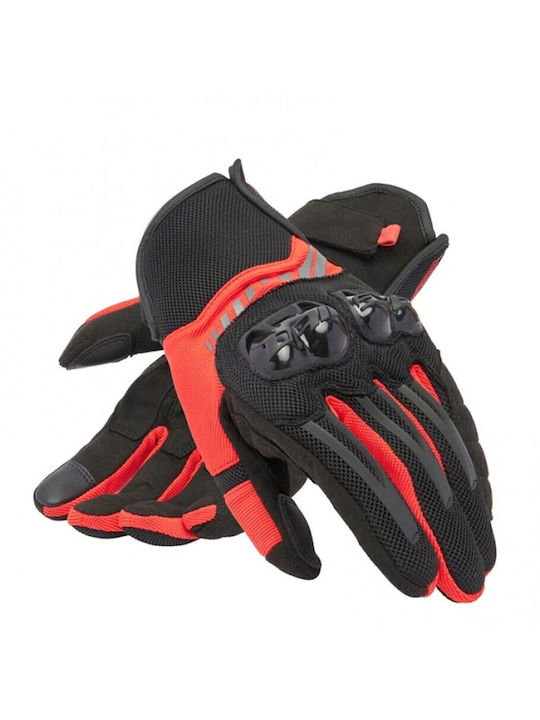 Dainese Mig 3 Air Tex Summer Men's Motorcycle Gloves Black/Red Lava
